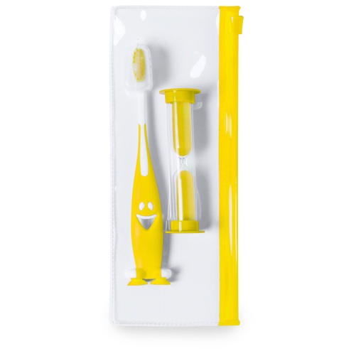 Logo trade promotional products image of: toothbrush set AP741956-02 yellow