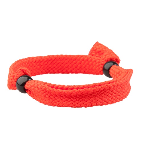 Logo trade promotional giveaways picture of: Textile bracelet, red