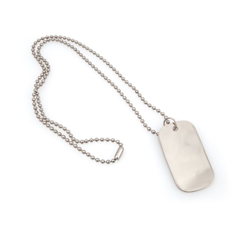 Logotrade promotional merchandise photo of: dog tag pendant, silver
