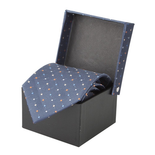 Logotrade promotional item picture of: Tie in a nice giftbox blue