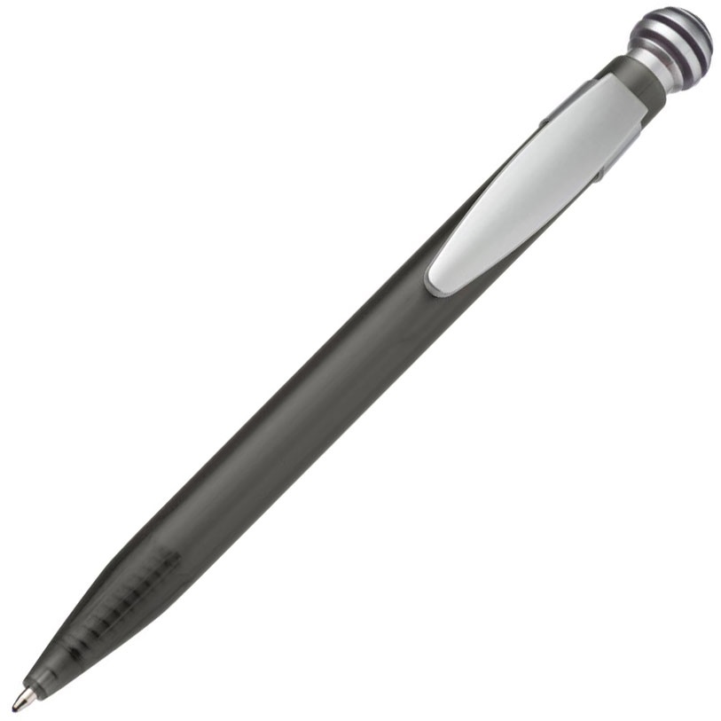 Logo trade corporate gifts image of: Plastic ball pen GRIFFIN black, Black/White