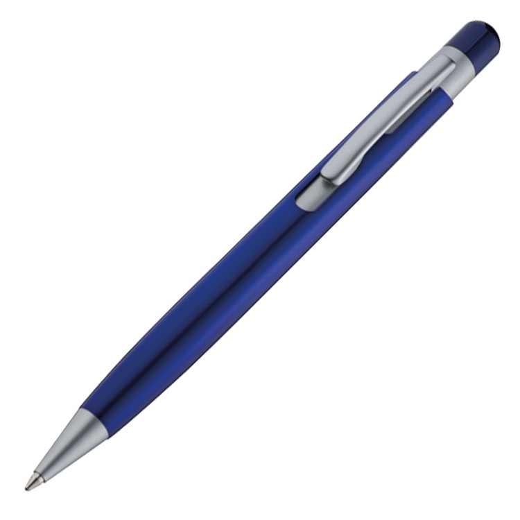 Logo trade promotional merchandise picture of: Ball pen 'erding' blue, Blue