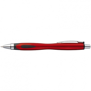 Logotrade promotional gift image of: Plastic ball pen LUENA, red