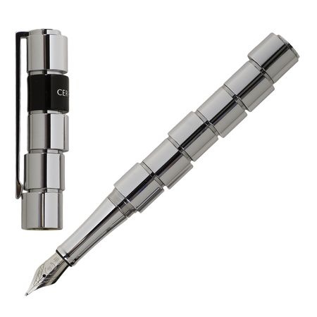 Logo trade promotional gift photo of: Fountain pen Excentric, grey