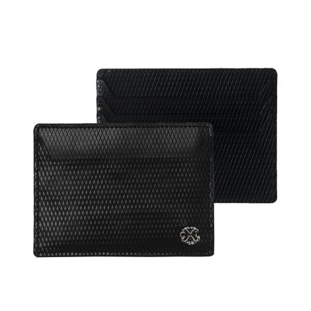 Logo trade corporate gifts picture of: Card holder Rhombe, black