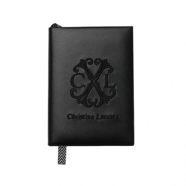 Logo trade promotional gift photo of: Note pad A6 Logotype, black