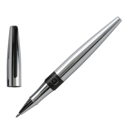 Logo trade promotional items image of: Rollerball pen Frank Chrome, grey