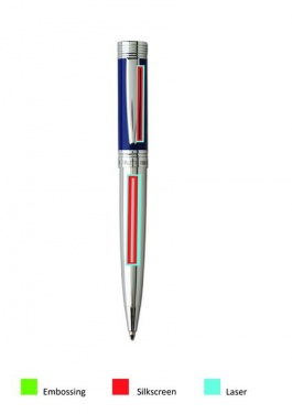 Logotrade business gift image of: Ballpoint pen Zoom Azur, blue