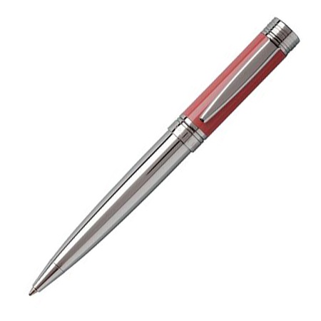 Logo trade promotional merchandise image of: Ballpoint pen Zoom Red