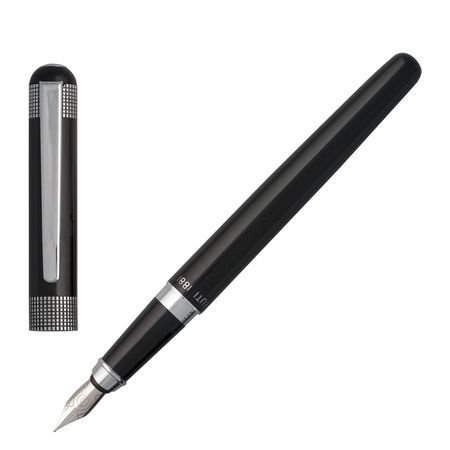 Logo trade promotional gifts image of: Fountain pen Mesh, black