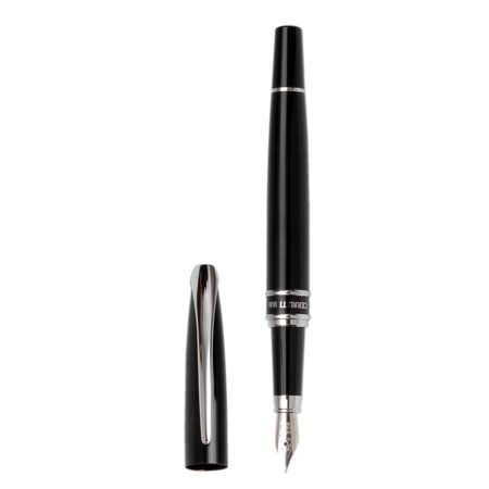 Logo trade promotional giveaway photo of: Fountain pen Silver Clip, black