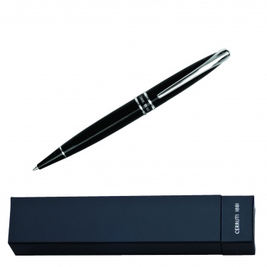 Logotrade corporate gifts photo of: Ballpoint pen Silver Clip, black