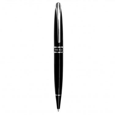 Logo trade corporate gifts image of: Ballpoint pen Silver Clip, black