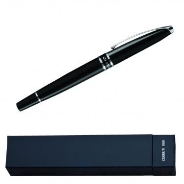 Logotrade promotional giveaway picture of: Rollerball pen Silver Clip, black