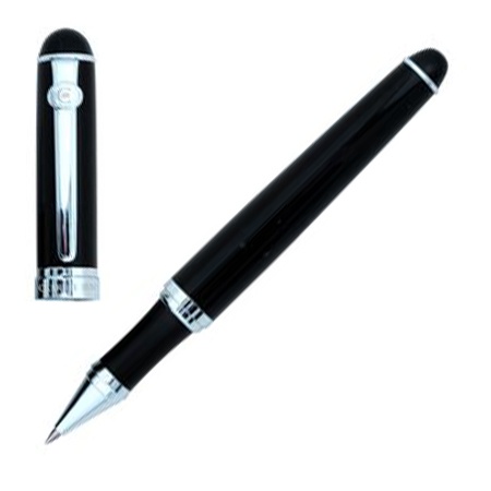 Logo trade promotional items image of: Rollerball pen West, black