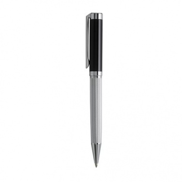 Logo trade promotional giveaways picture of: Ballpoint pen Ciselé Chrome, grey