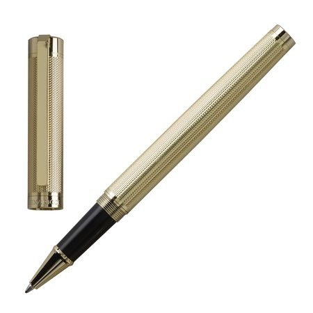 Logo trade promotional merchandise picture of: Rollerball pen Ciselé, gold