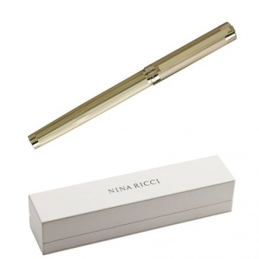 Logo trade promotional item photo of: Rollerball pen Ciselé, gold