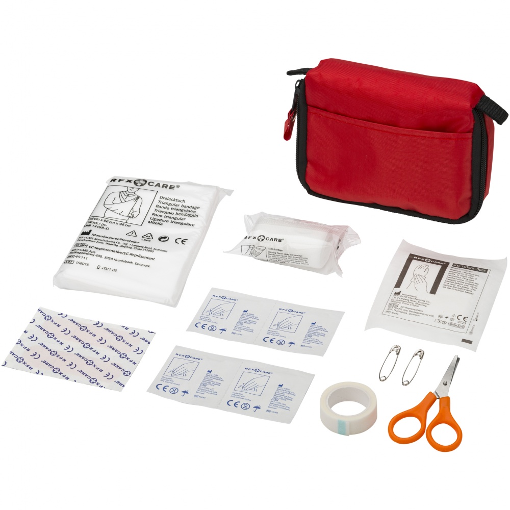 Logo trade promotional item photo of: 20-piece first aid kit, red