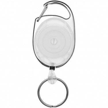 Logo trade business gift photo of: Gerlos roller clip key chain, white