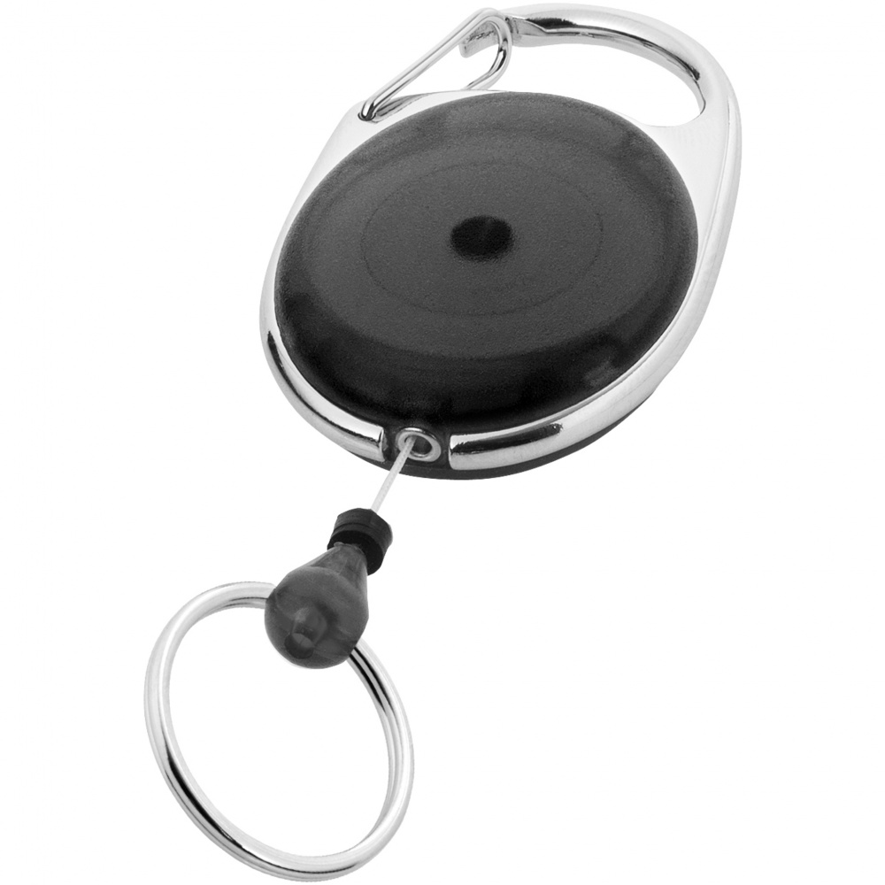 Logotrade corporate gift image of: Gerlos roller clip key chain, black