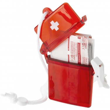 Logo trade business gift photo of: Haste 10-piece first aid kit, red