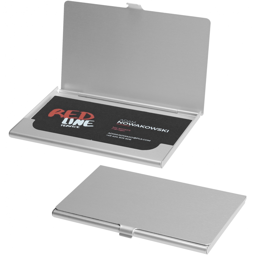 Logotrade promotional product picture of: Shanghai business card holder, silver
