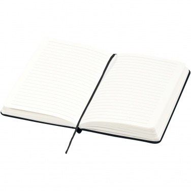 Logo trade promotional giveaways image of: Executive A4 hard cover notebook, black
