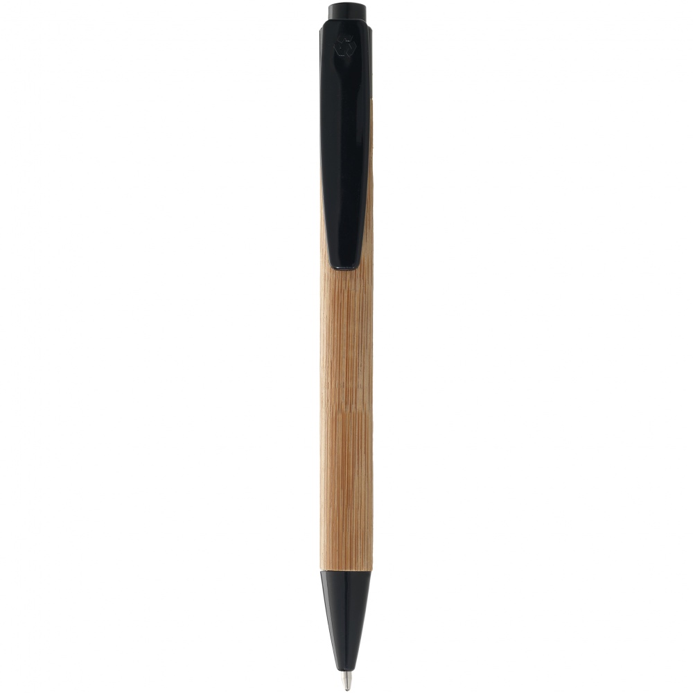 Logo trade promotional item photo of: Borneo ballpoint pen, black
