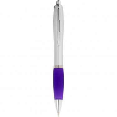 Logo trade promotional giveaways picture of: Nash ballpoint pen, purple