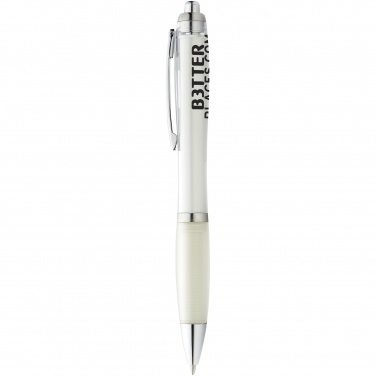 Logo trade corporate gift photo of: Nash ballpoint pen, white