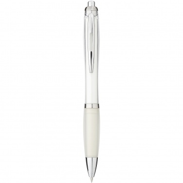 Logo trade promotional giveaway photo of: Nash ballpoint pen, white
