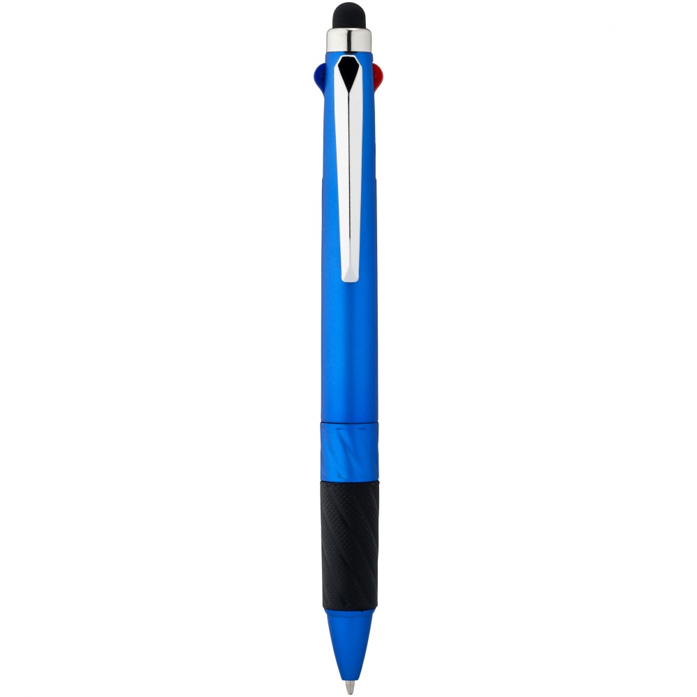 Logotrade promotional gift image of: Burnie multi-ink stylus ballpoint pen, blue