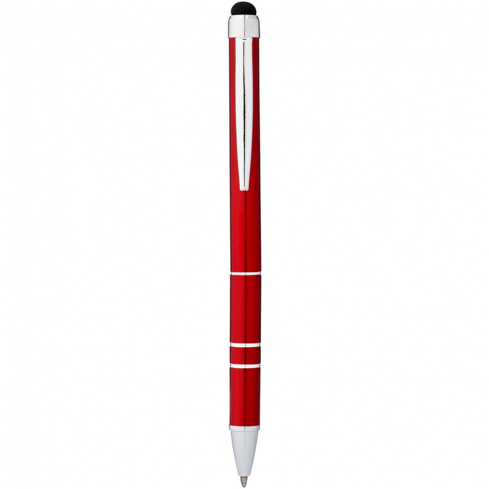 Logo trade promotional merchandise photo of: Charleston stylus ballpoint pen, red