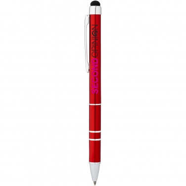 Logo trade promotional gifts image of: Charleston stylus ballpoint pen, red