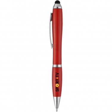 Logotrade advertising product picture of: Nash stylus ballpoint pen, red