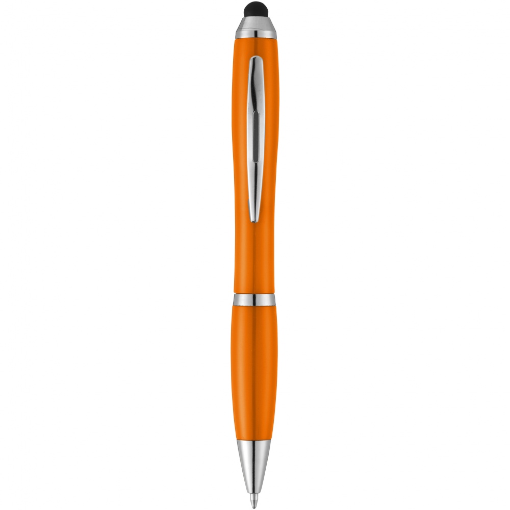 Logo trade promotional product photo of: Nash stylus ballpoint pen, orange