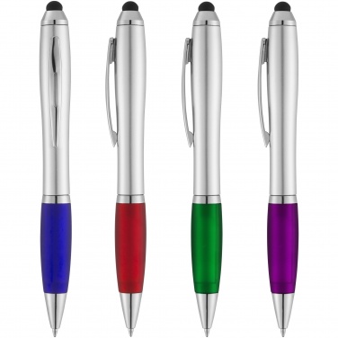 Logo trade business gifts image of: Nash stylus ballpoint pen, red