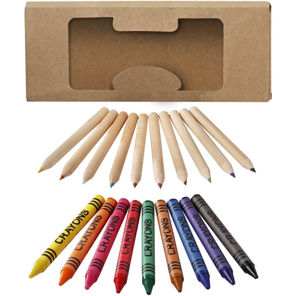 Logo trade promotional gifts picture of: Pencil and Crayon set
