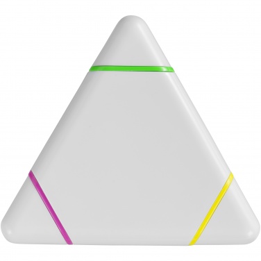 Logotrade promotional item image of: Bermuda triangle highlighter, white