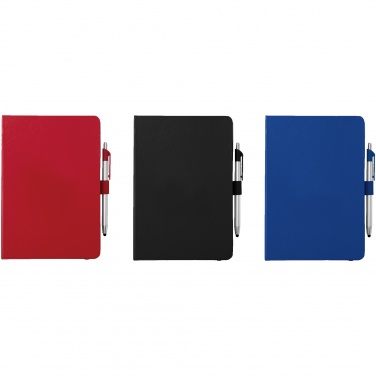 Logotrade advertising product image of: Crown A5 Notebook and stylus ballpoint Pen, red