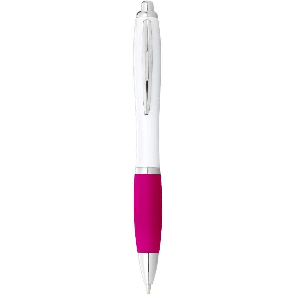 Logo trade promotional giveaways image of: Nash ballpoint pen, pink