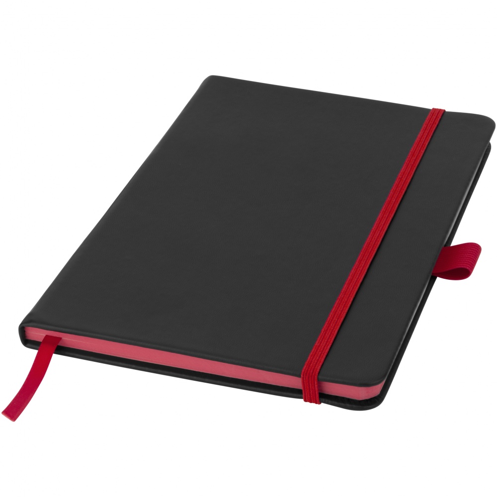 Logo trade promotional gifts image of: Colour Edge A5 Notebook, red