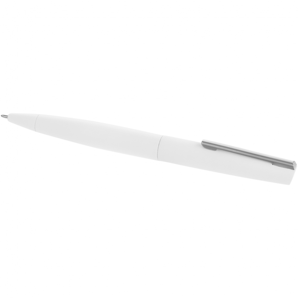 Logo trade corporate gifts image of: Milos Soft Touch Ballpoint Pen, white