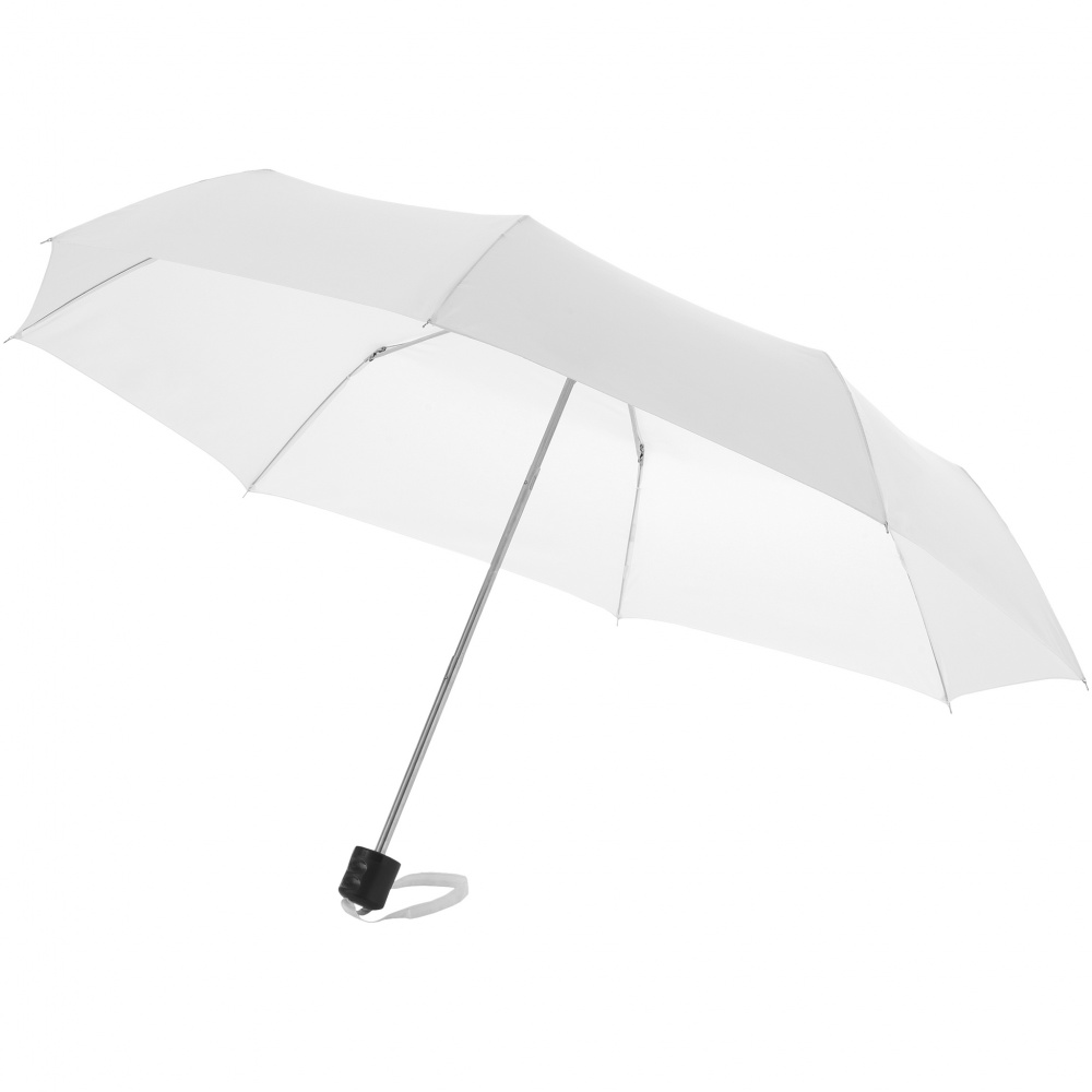 Logo trade promotional item photo of: Ida 21.5" foldable umbrella, white