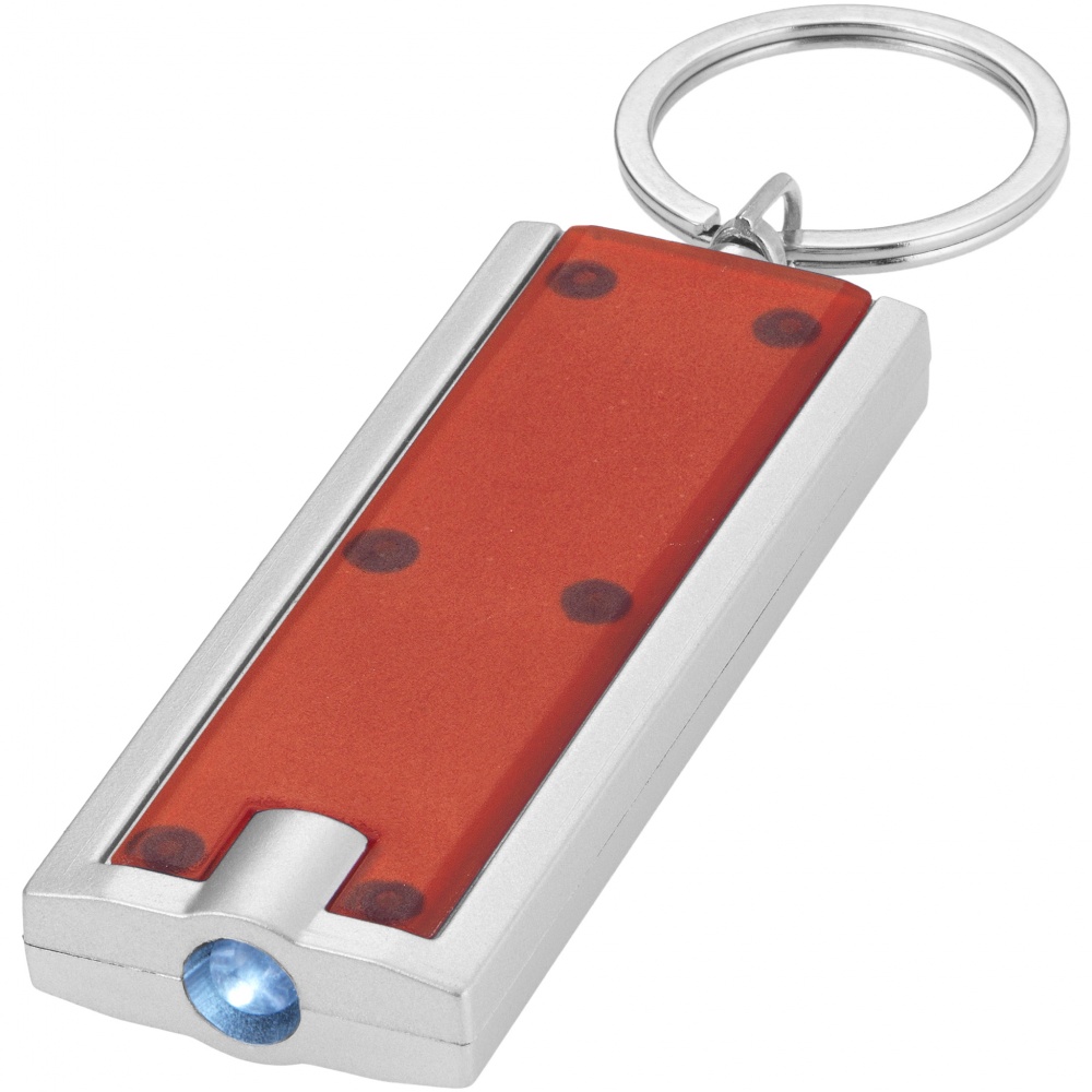 Logotrade promotional giveaway picture of: Castor LED keychain light, red