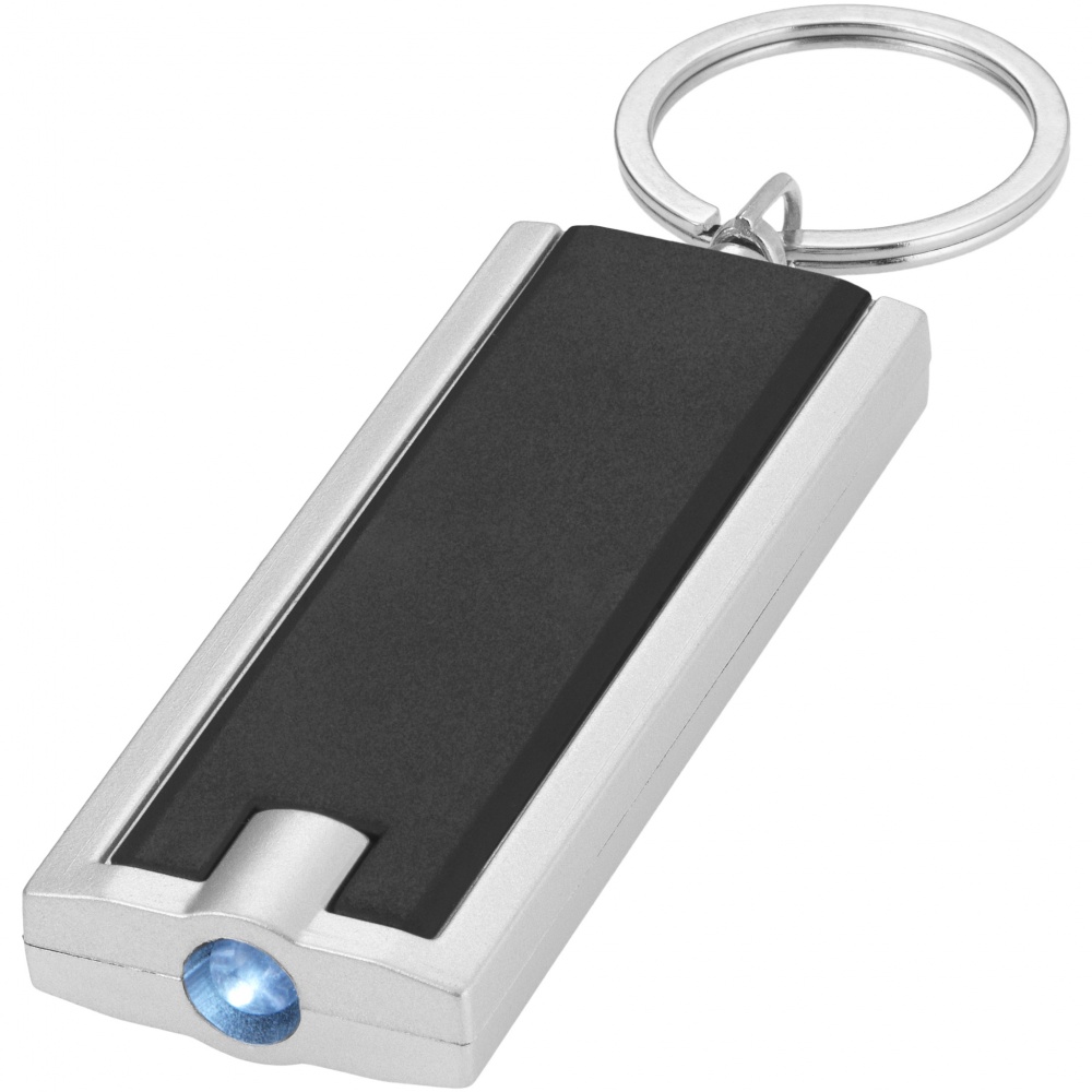 Logo trade promotional products picture of: Castor LED keychain light, black