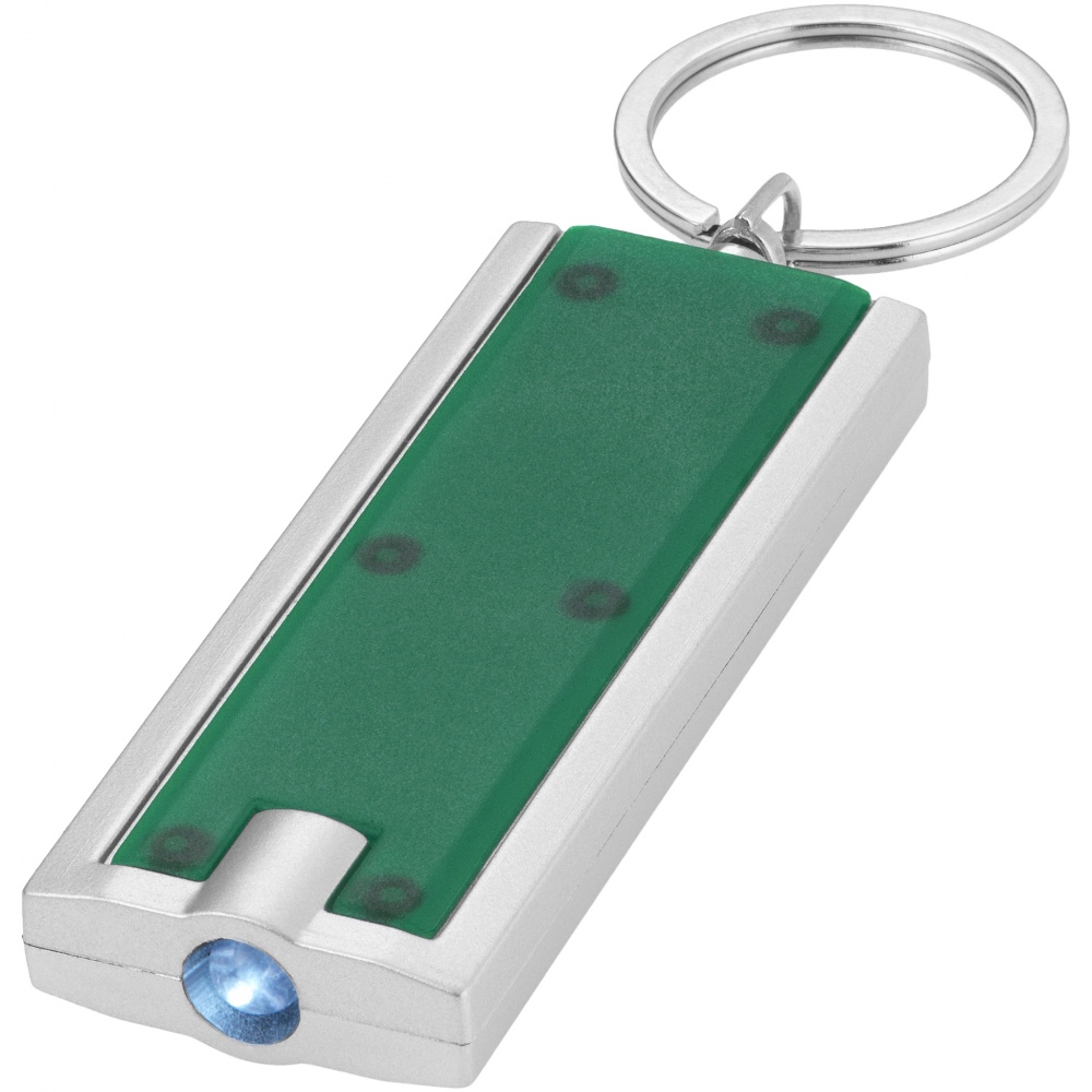 Logotrade corporate gift picture of: Castor LED keychain light, green
