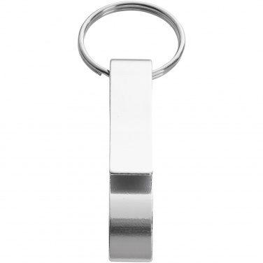Logotrade promotional products photo of: Tao alu bottle and can opener key chain, silver