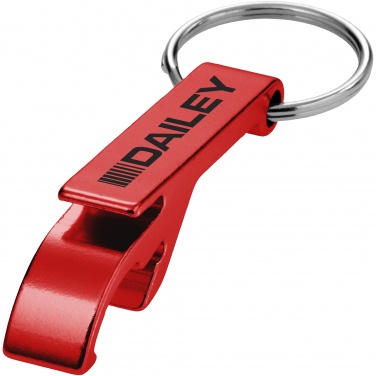 Logotrade promotional gift image of: Tao alu bottle and can opener key chain, red
